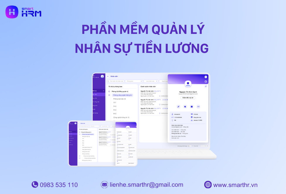 phần mềm quản lý nhân sự tiền lương