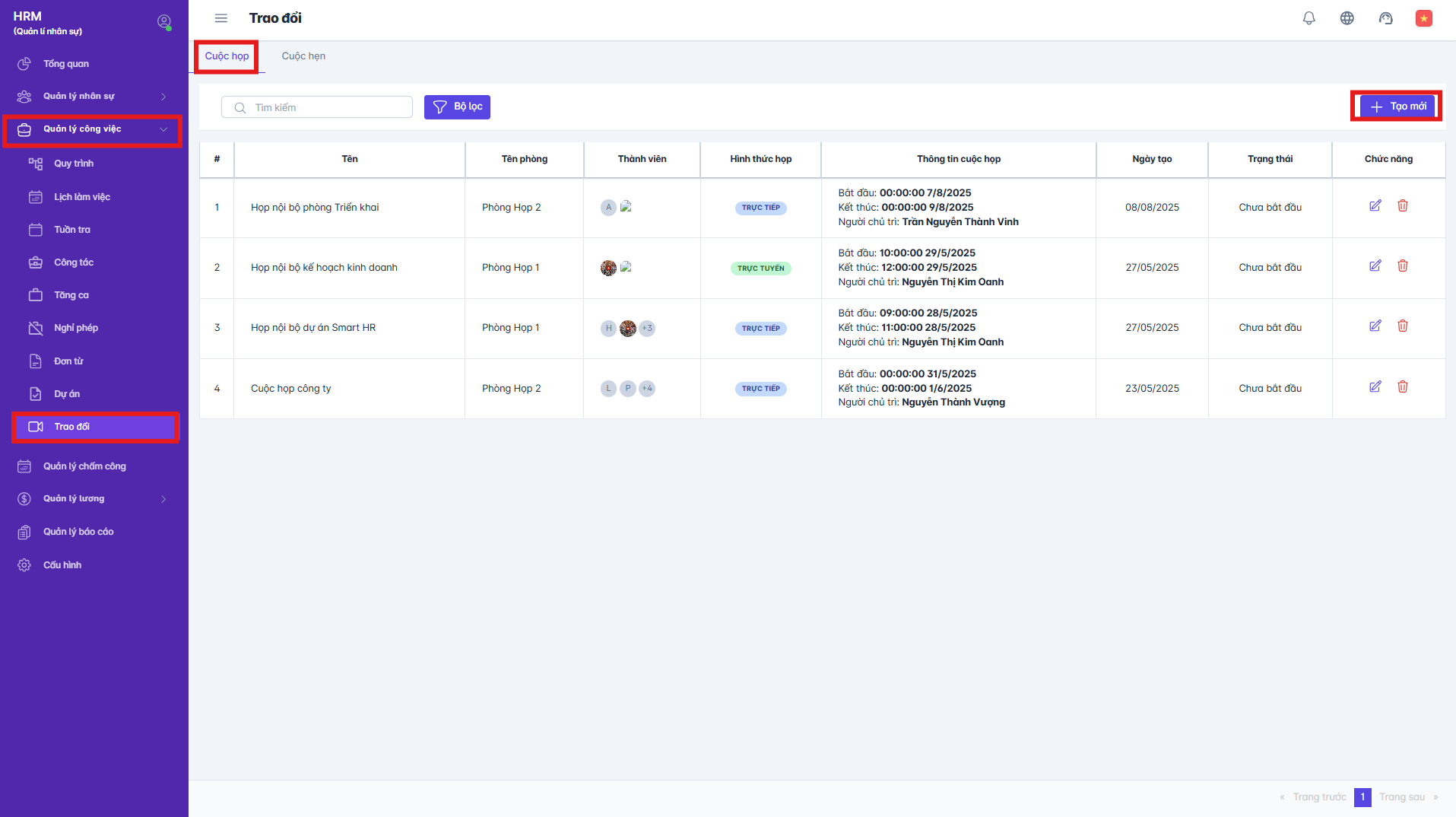 SMART HR | Trao đổi