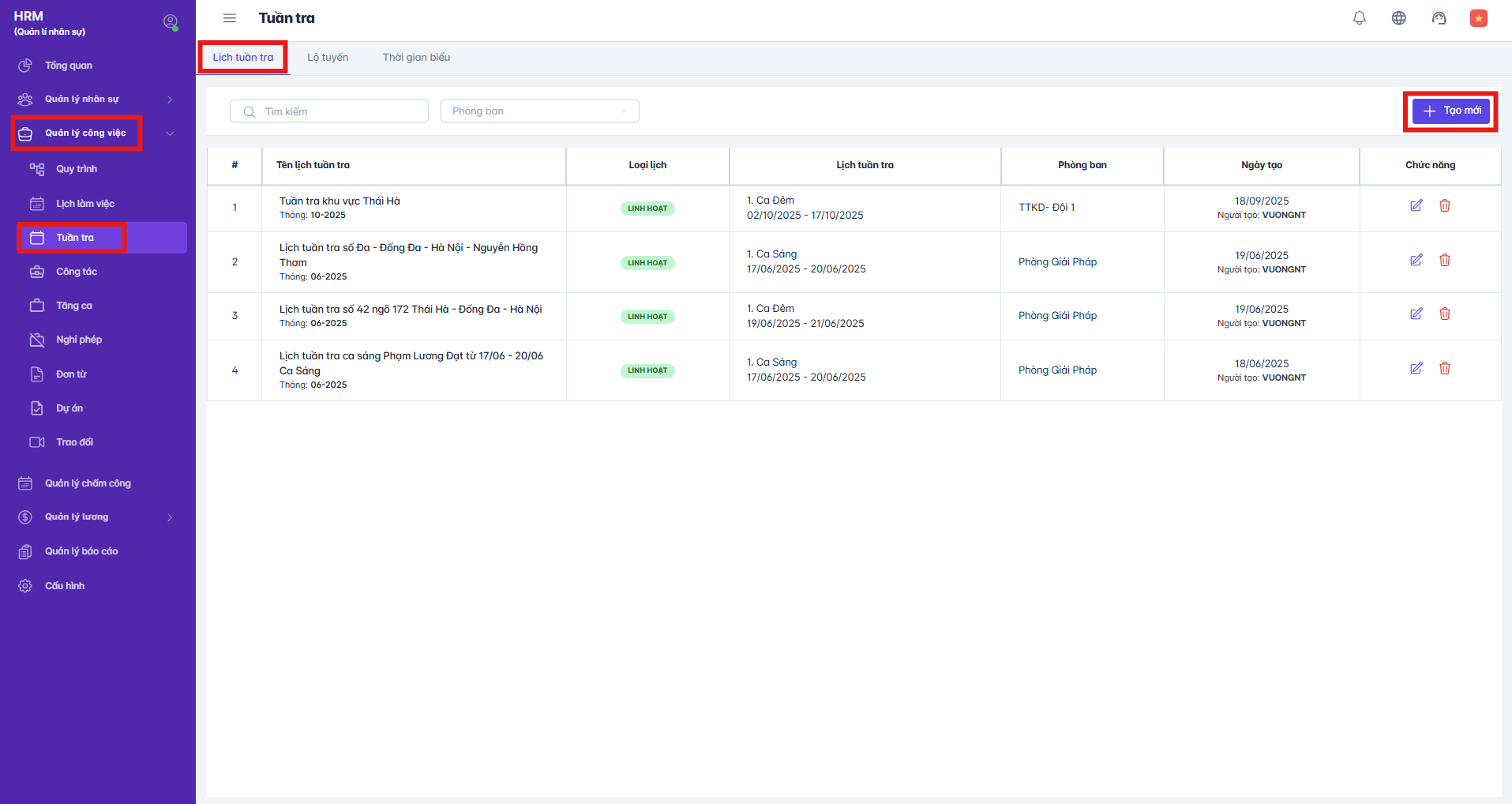 SMART HR | Tuần tra