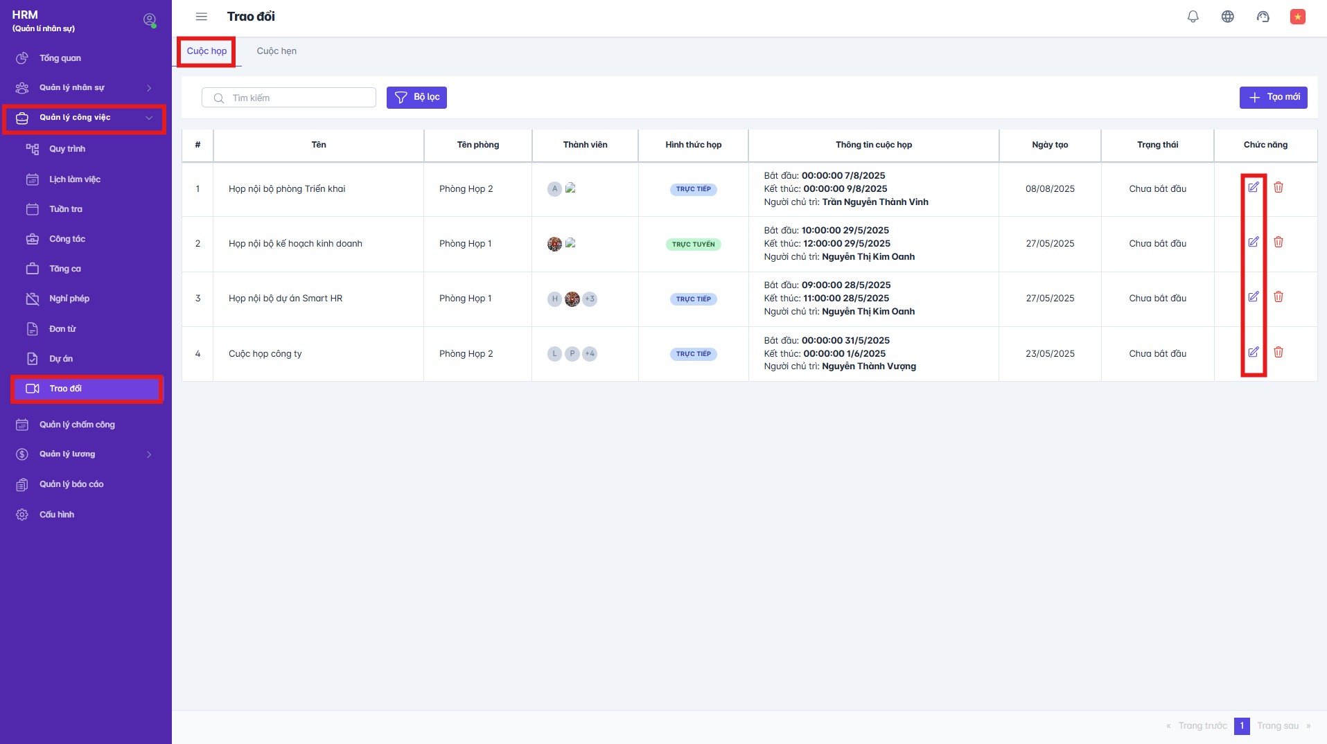 SMART HR | Trao đổi