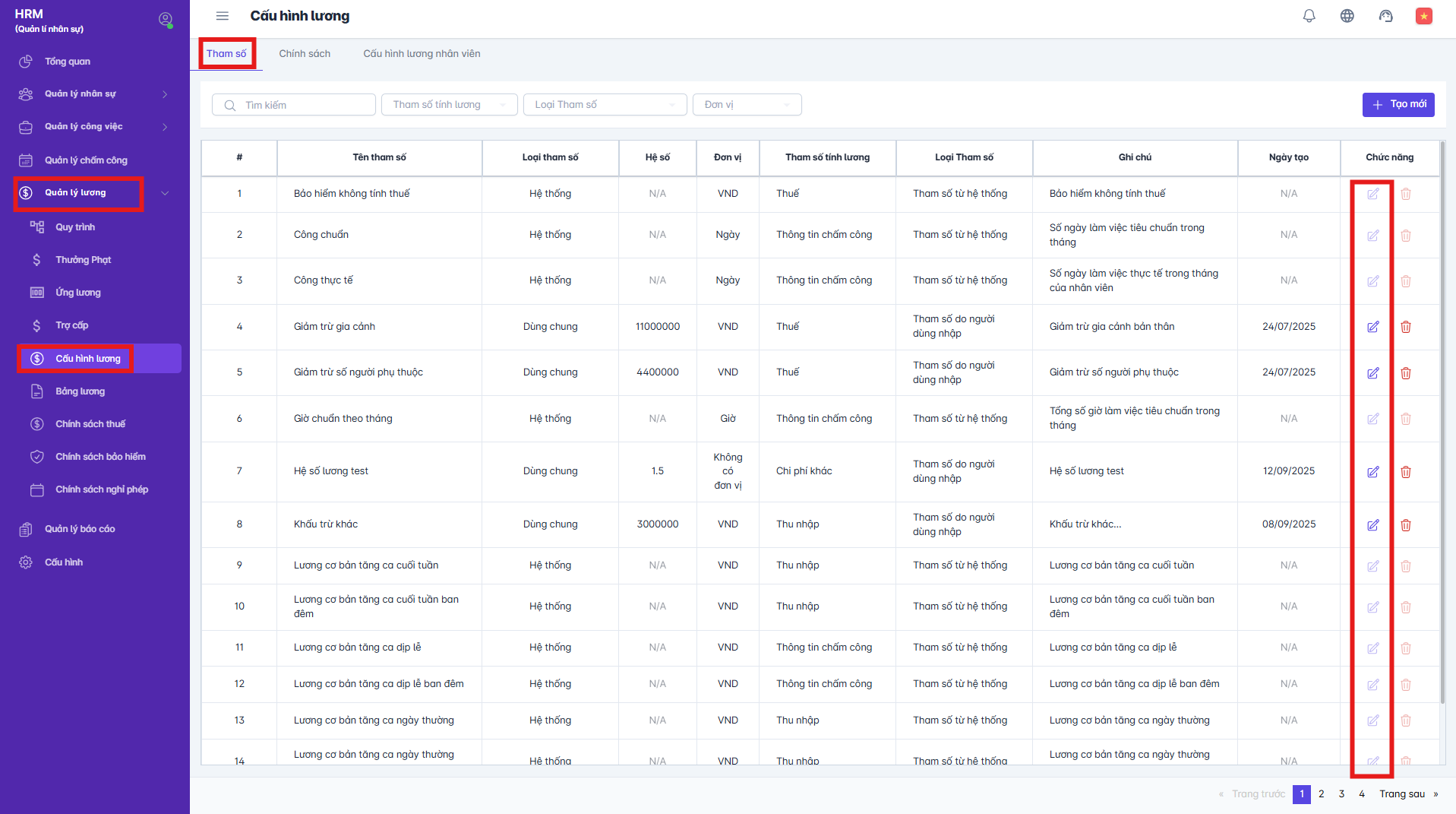SMART HR | Cấu hình lương