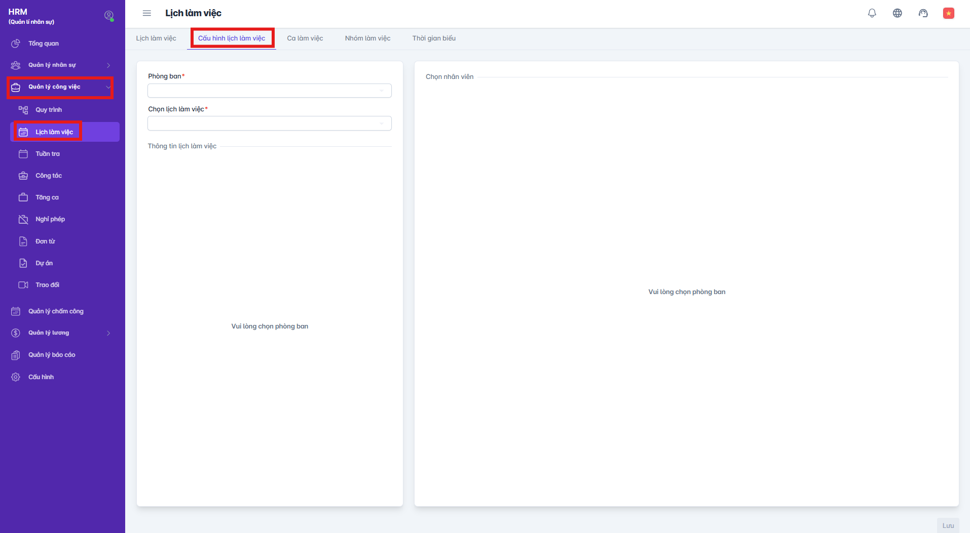 SMART HR | Quản lý công việc