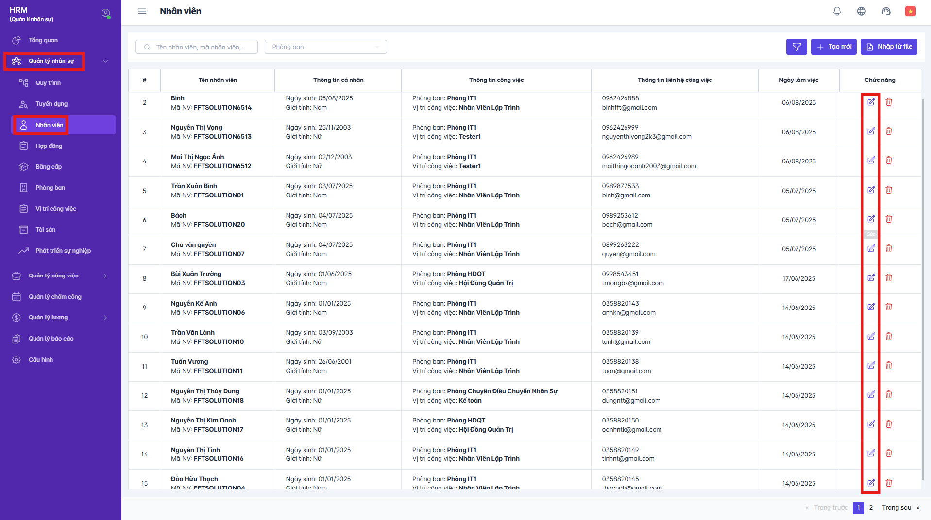 SMART HR | Nhân viên