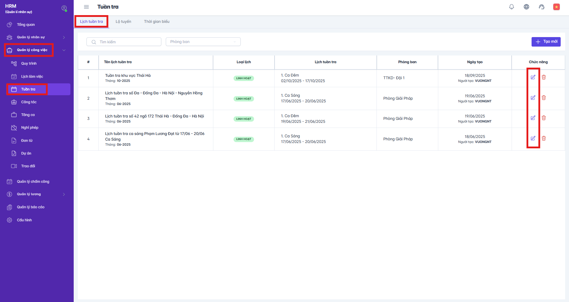 SMART HR | Tuần tra