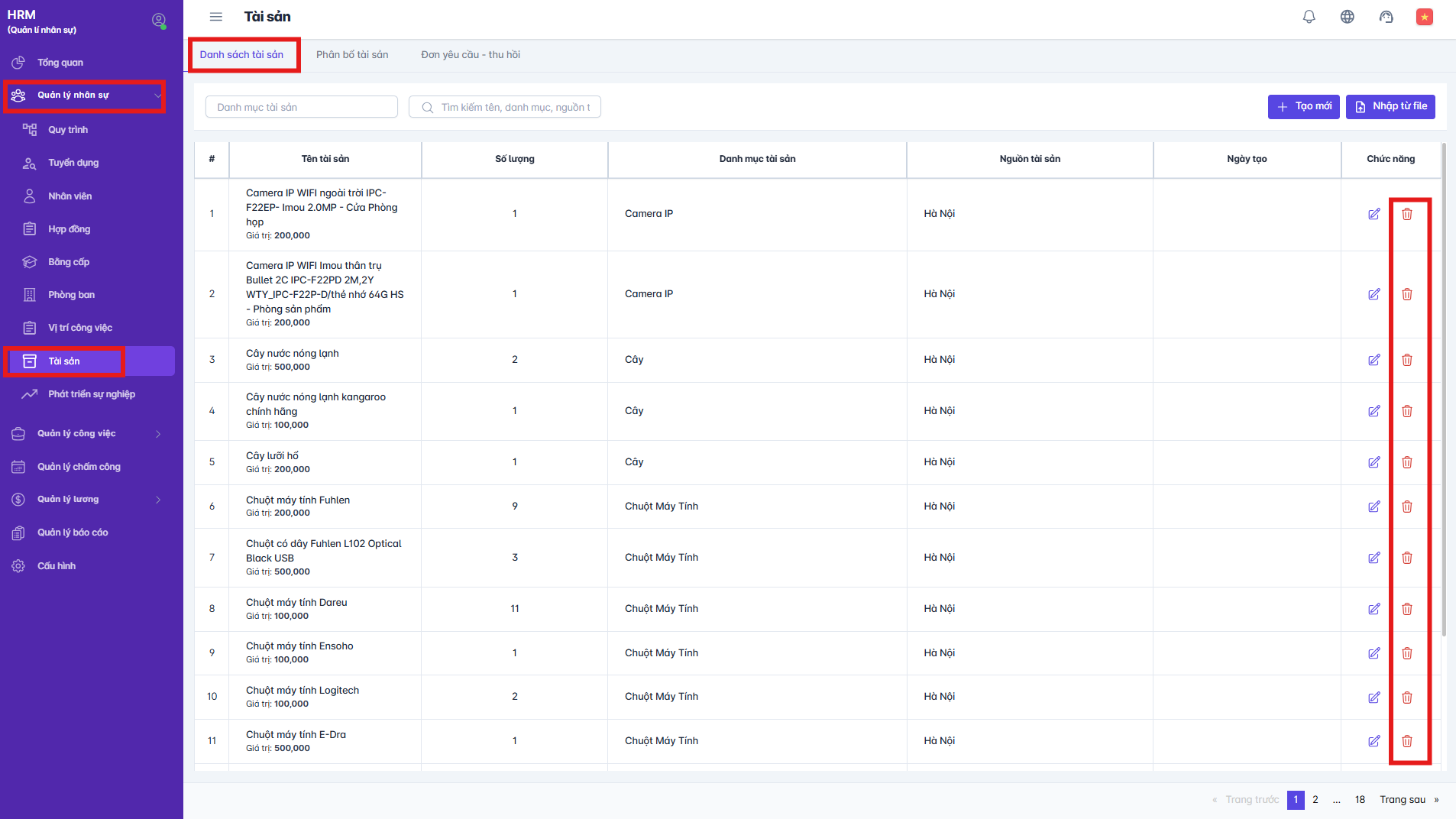 SMART HR | Tài sản