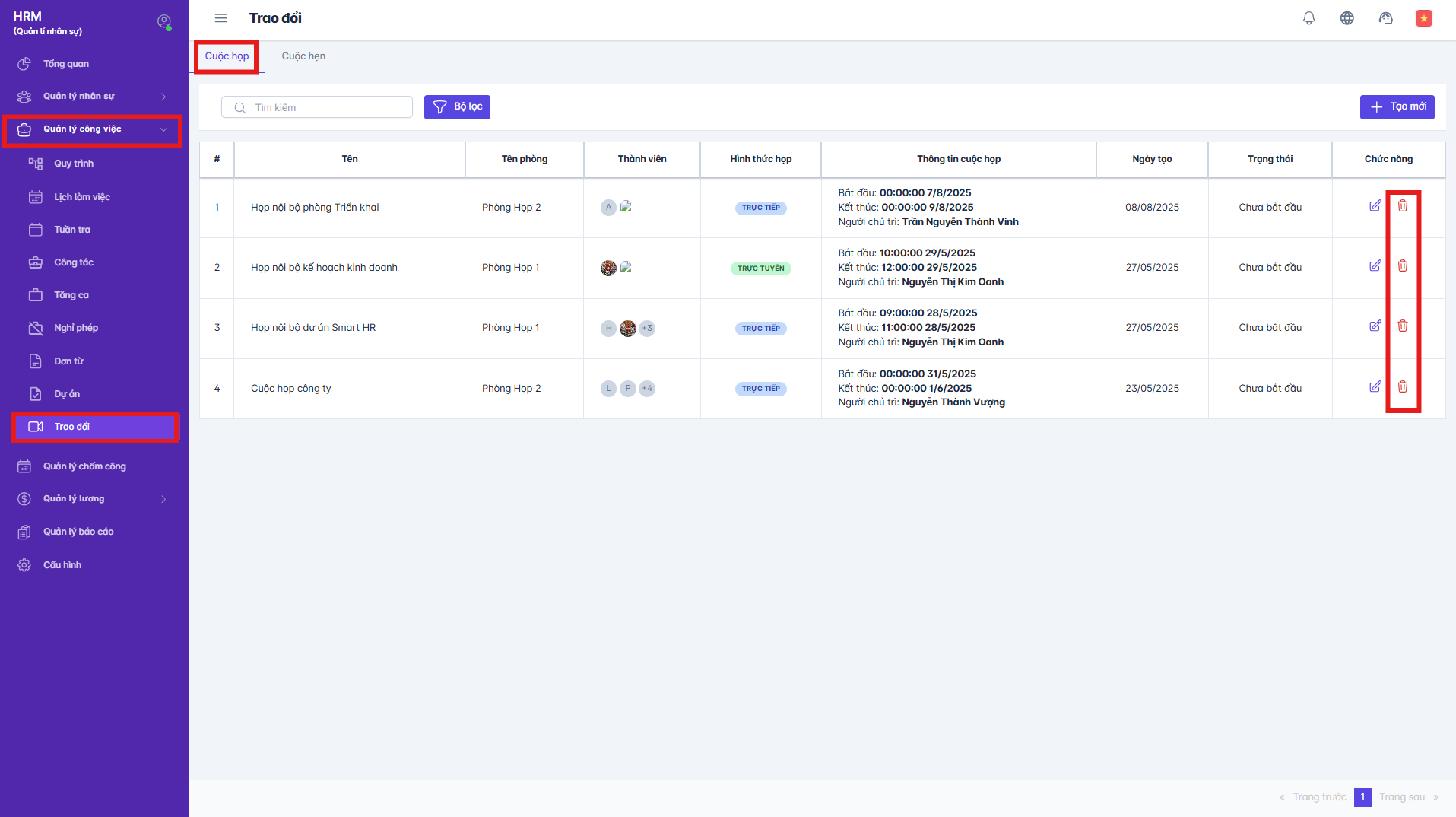 SMART HR | Trao đổi