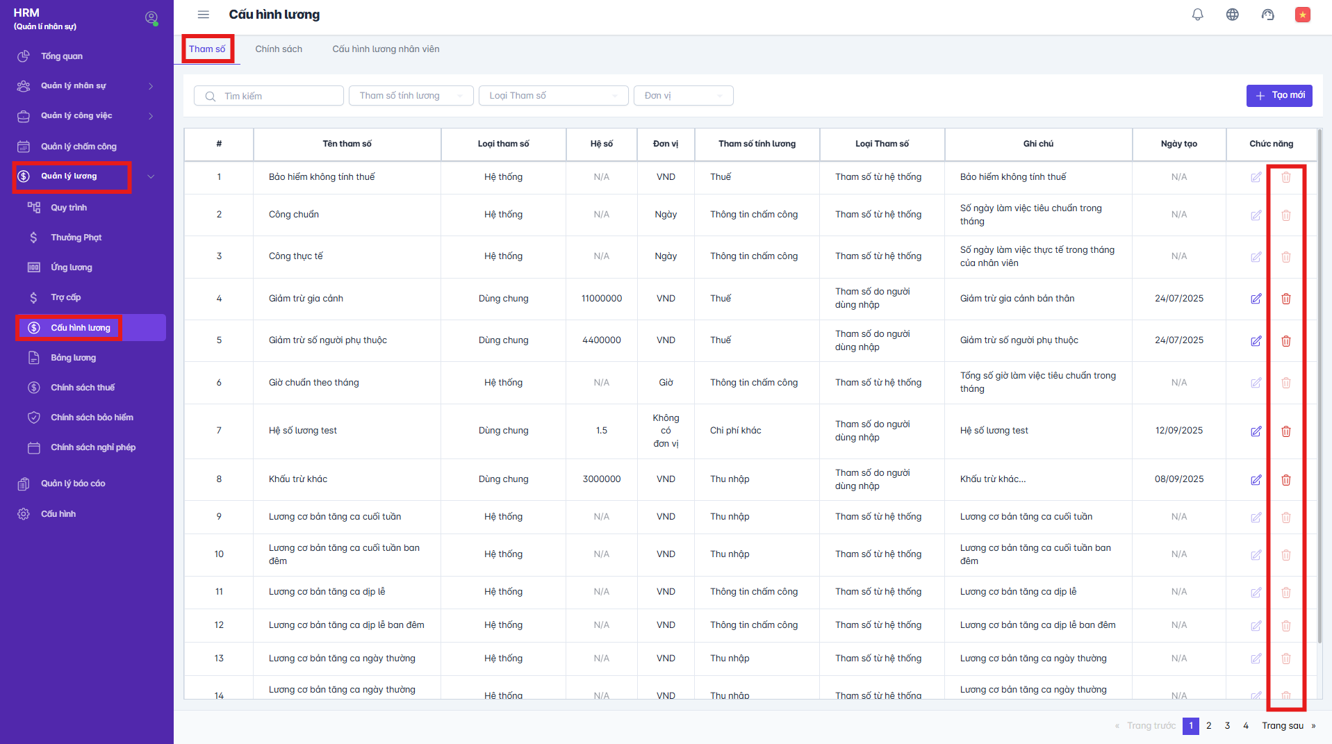 SMART HR | Cấu hình lương