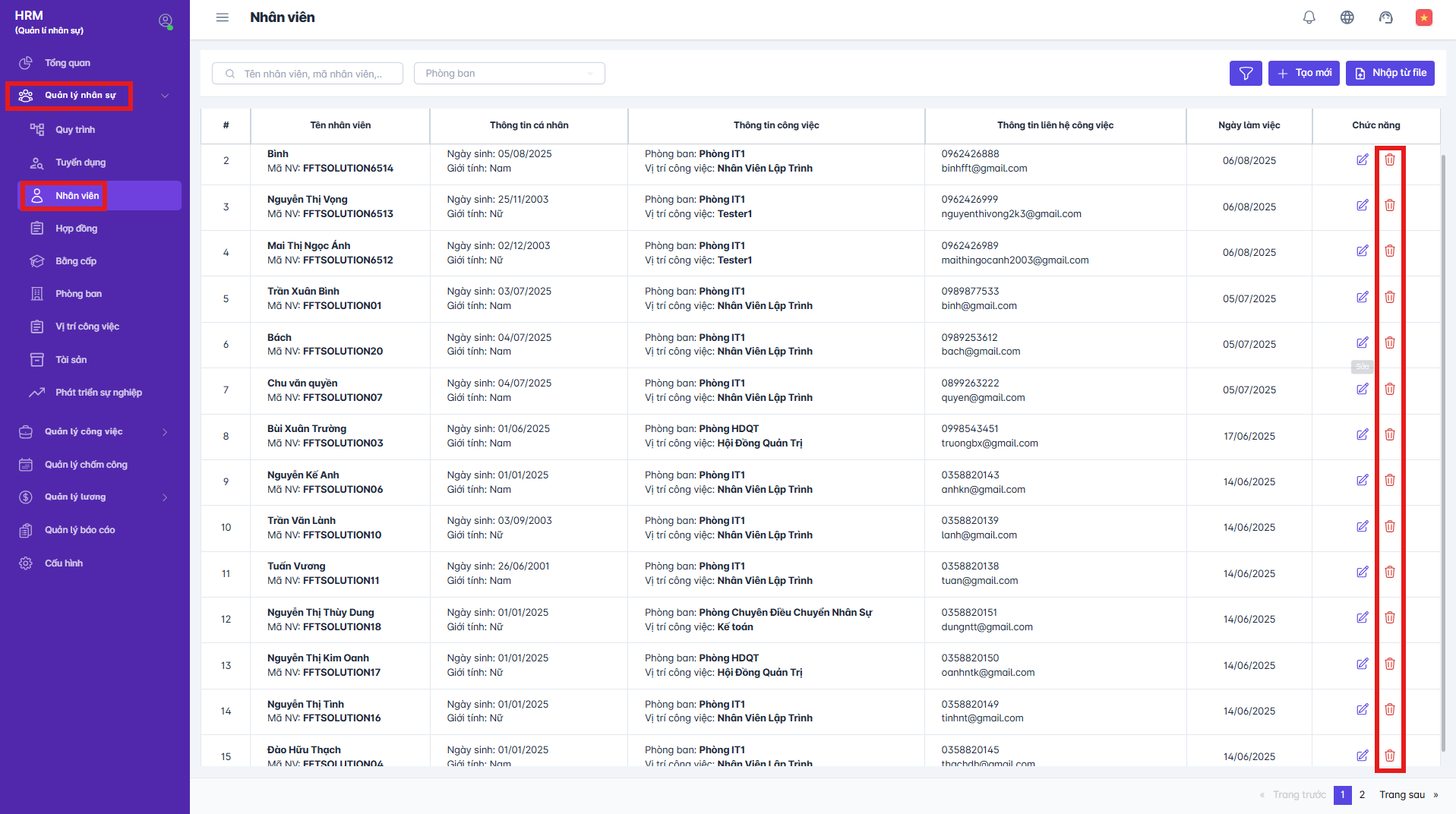 SMART HR | Nhân viên