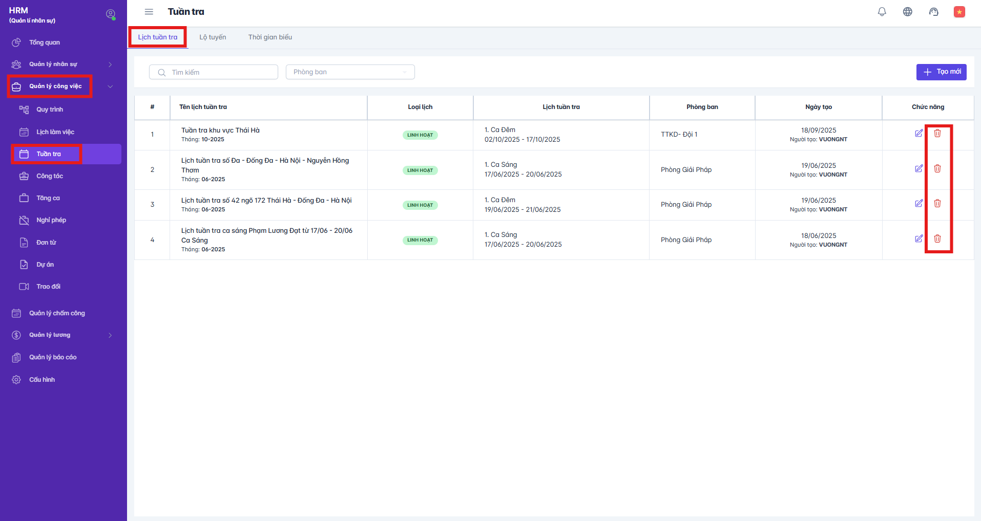 SMART HR | Tuần tra