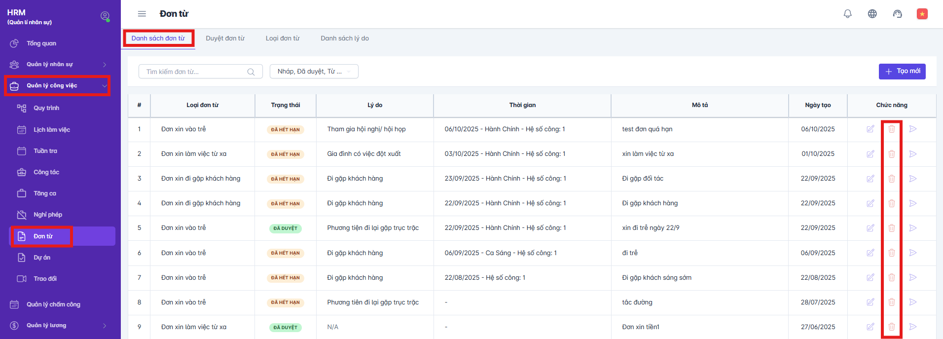 SMART HR | Đơn từ