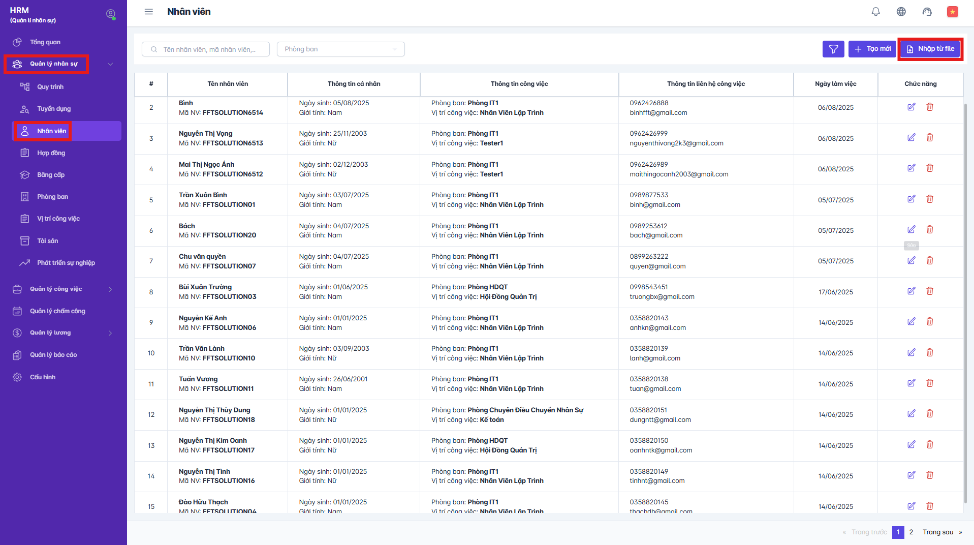 SMART HR | Nhân viên