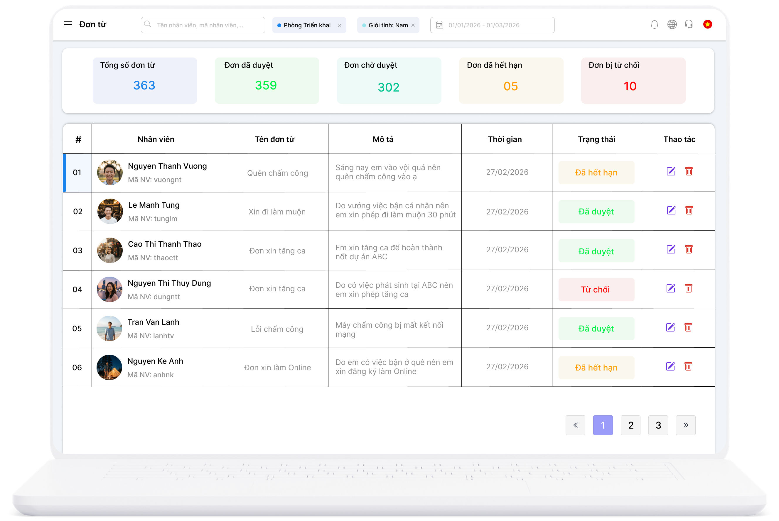 SMART HR | Quản lý đơn từ